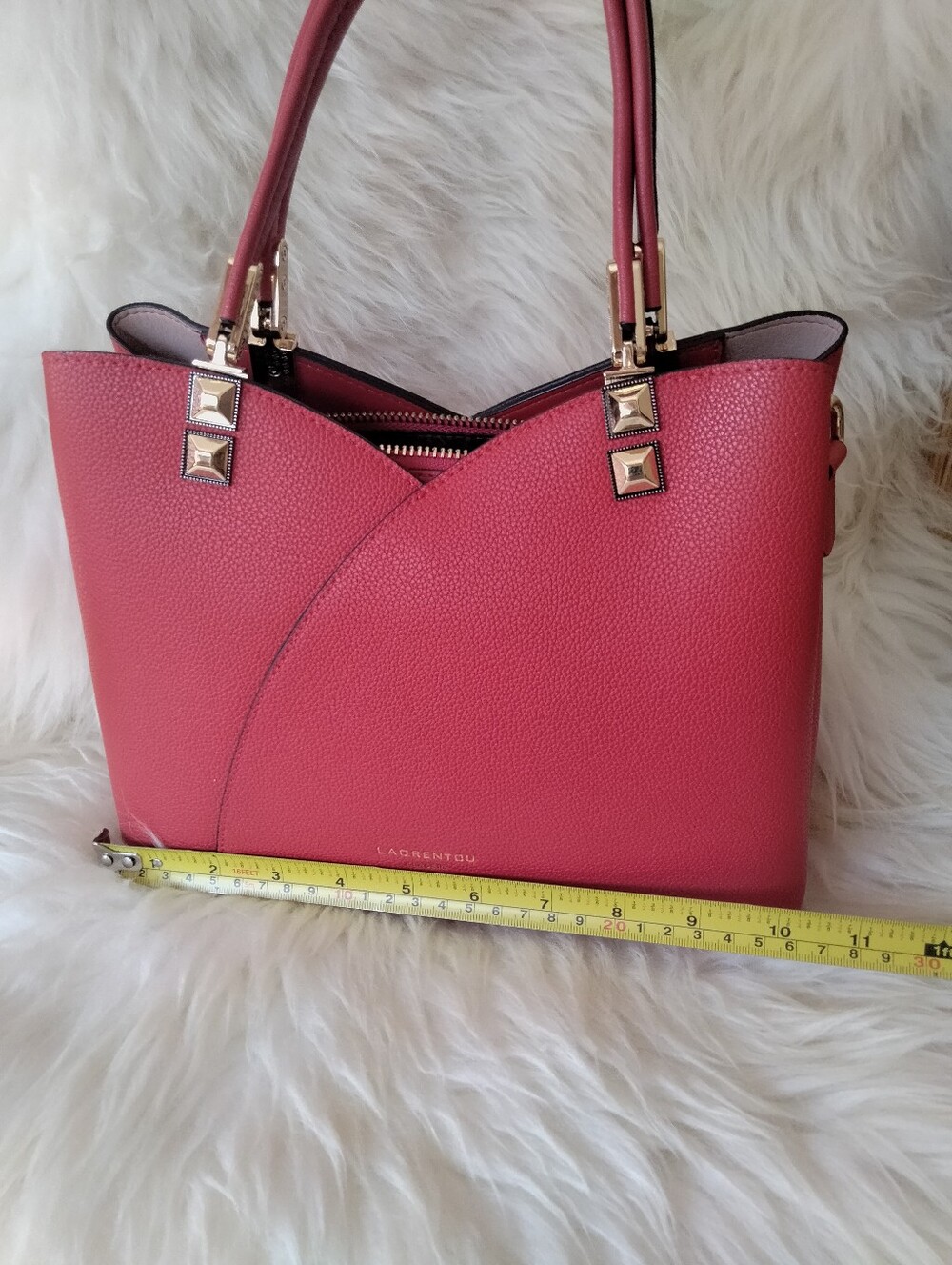 Red Structured Tote Bag - Picture 3 of 9